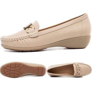 Viscozzy Loafers for Women Slip on Comfort Casual Wedge Shoes